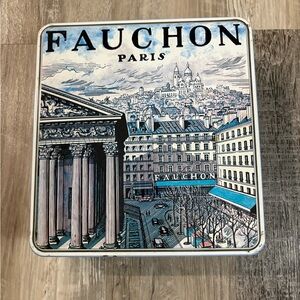 Paris Decorative Storage Tin - Blue and White